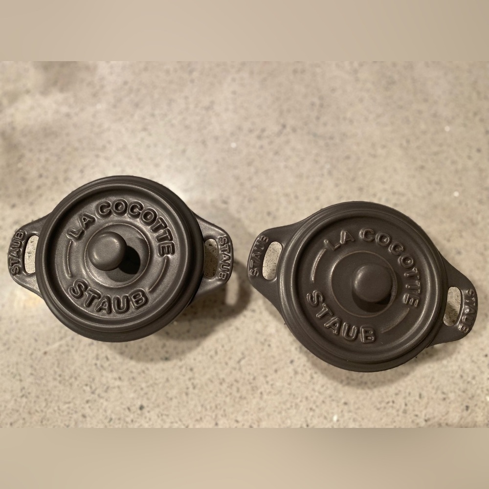 Staub Matte Black Mini La Cocotte Set - Pair